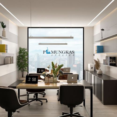 desain ruangan kantor bergaya minimalis