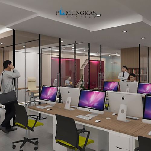 Ruang Kantor Bergaya Modern Futuristik